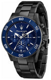 Maserati Competizione Chronograph Blue Dial Black Steel Strap Watch For Men - R8873600005