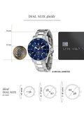 Maserati Competizione Chronograph Blue Dial Silver Steel Strap Watch For Men - R8873600002