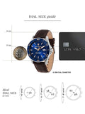 Maserati Competizione Analog Blue Dial Brown Leather Strap Watch for Men - R8851100004