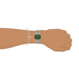 Wrist watch MP000000020937916 on wrist, green face, 7 inches, product shot.