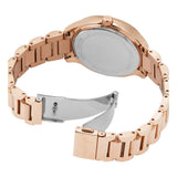 Michael Kors Sage Three-Hand Mother of Pearl White Dial Rose Gold Steel Strap Watch for Women - MK4806