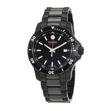 Movado Series 800 Black Dial Black Steel Strap Watch For Men - 2600143