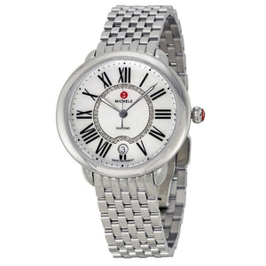 Michele Serein Silver Dial Silver Steel Strap Watch for Women - MWW21B000009