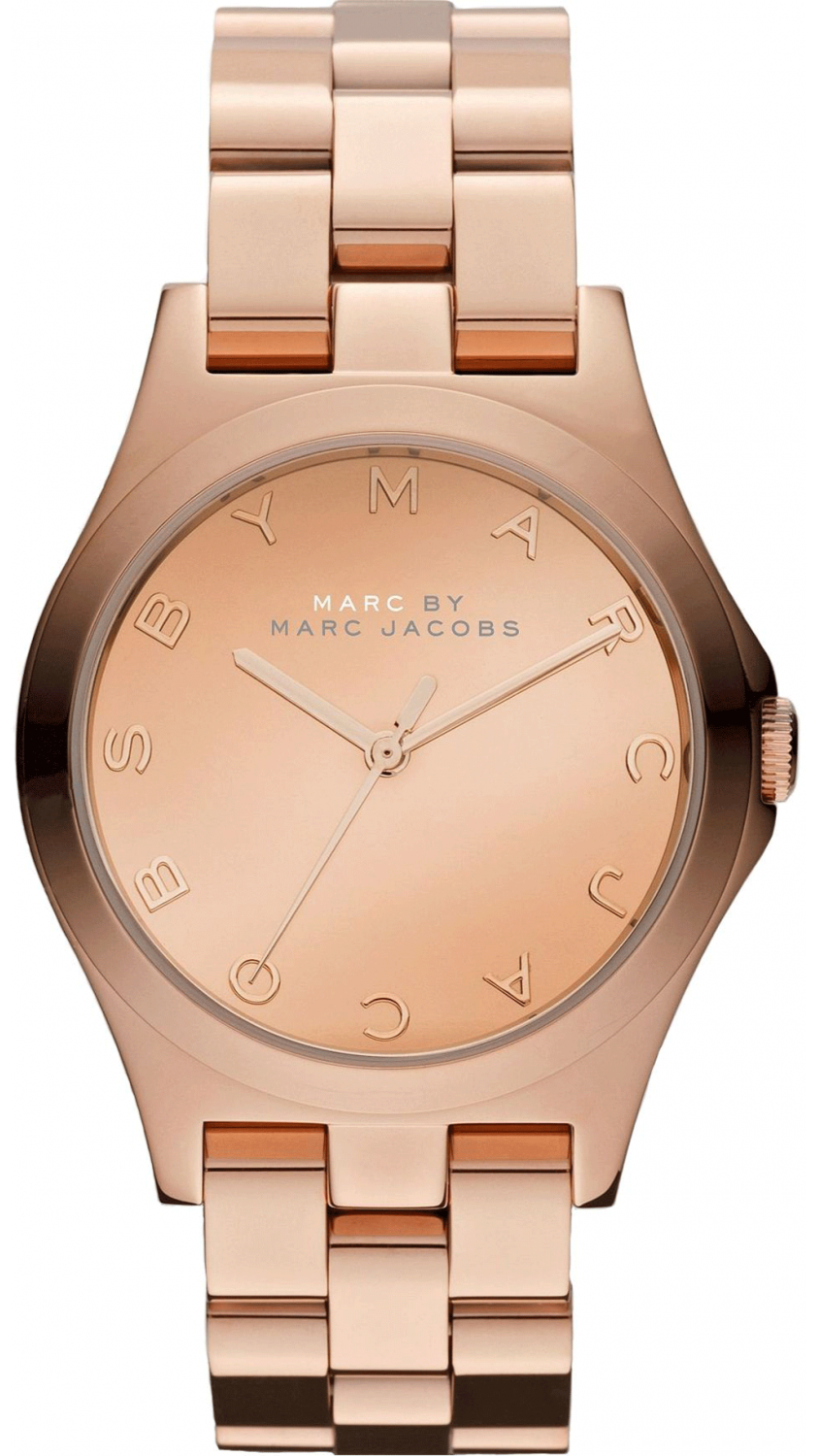 Marc Jacobs Henry Rose Gold Dial Rose Gold Steel Strap Watch for Women - MBM3212