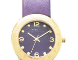 Marc Jacobs Amy Purple Dial Purple Leather Strap Watch for Women - MBM1151