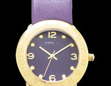 Marc Jacobs Amy Purple Dial Purple Leather Strap Watch for Women - MBM1151