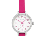 Marc Jacobs Sally White Dial Pink Leather Strap Watch for Women - MBM1353