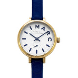 Marc Jacobs Sally White Dial Blue Leather Strap Watch for Women - MBM1354