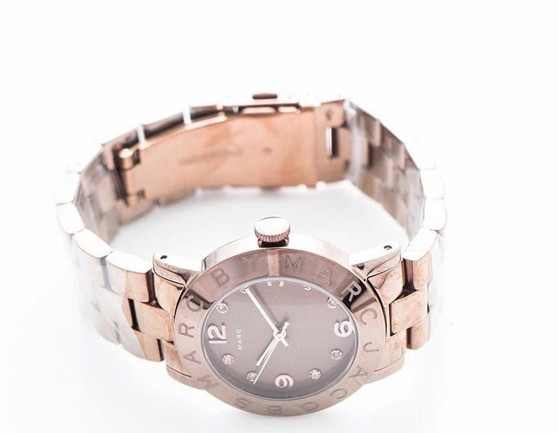 Marc Jacobs Amy Brown Dial Brown Steel Strap Watch for Women - MBM3119