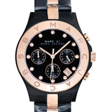 Marc Jacobs Blade Grey Dial Two Tone Stainless Steel Strap Watch for Women - MBM3180