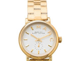 Marc Jacobs Baker White Dial Gold Stainless Steel Watch for Women - MBM3247