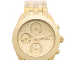 Marc Jacobs Peeker Chronograph Gold Dial Gold Stainless Steel Strap Watch for Women - MBM3393