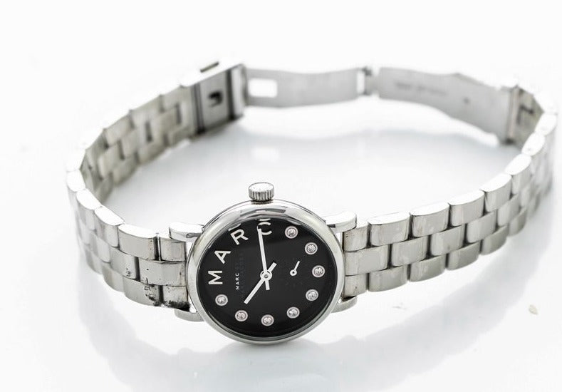Marc Jacobs Blade Black Dial Silver Steel Strap Watch for Women - MBM8672