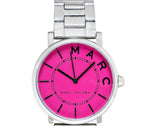 Marc Jacobs Roxy Fuchsia Dial Silver Stainless Steel Strap Watch for Women - MJ3524