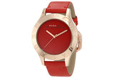 Marc Jacobs Blade Red Dial Red Leather Strap Watch for Women - MBM1204