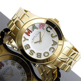 Marc Jacobs Rivera White Dial Yellow Gold Strap Watch for Women - MBM3137