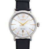 Maserati Epoca White Dial Black Leather Strap Watch For Men - R8851118002