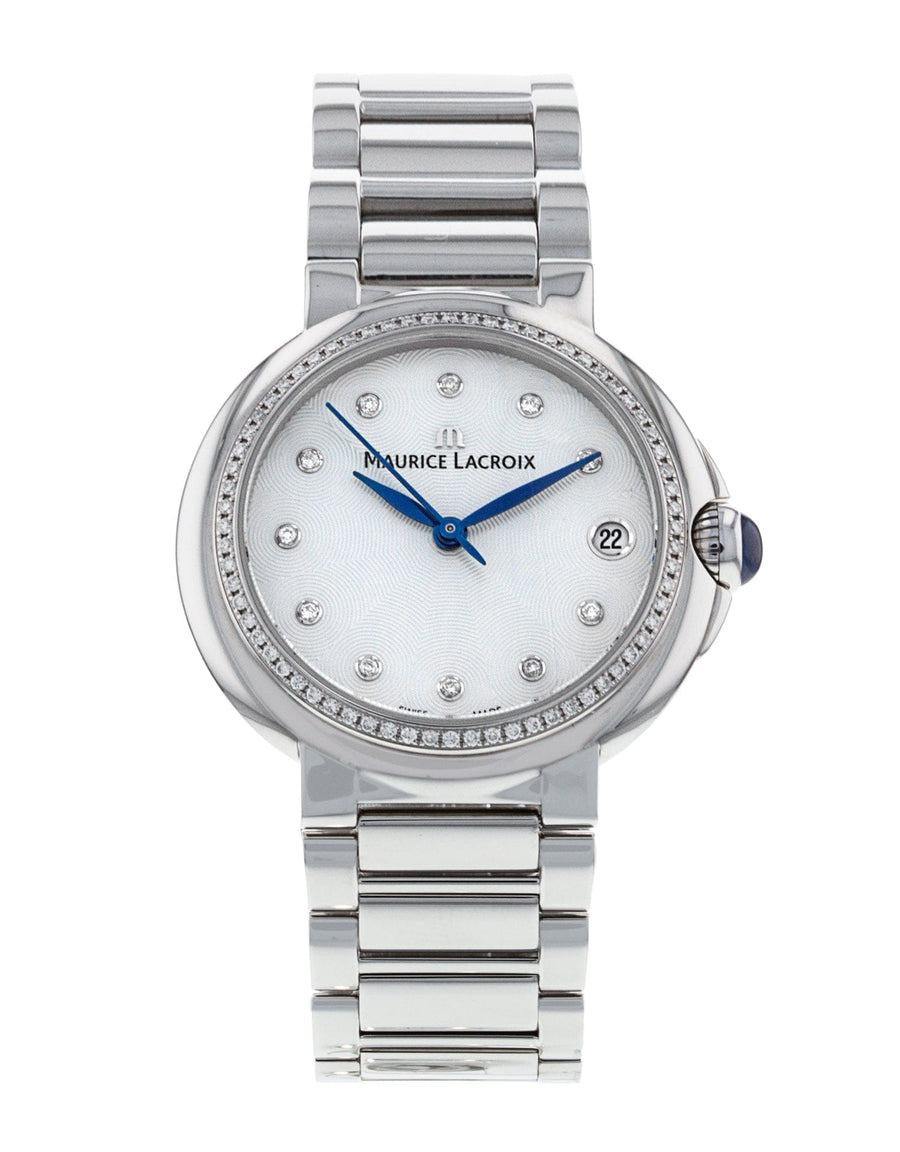 Maurice Lacroix Fiaba Diamonds Mother of Pearl Dial Silver Steel Strap Watch for Women - FA1004-SD502-170-1