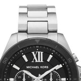 Michael Kors Brecken Chronograph Black Dial Silver Steel Strap Watch For Men - MK8847