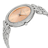 Michael Kors Darci Orange Dial Silver Stainless Steel Strap Watch for Women - MK3218