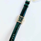 Michael Kors Emery Quartz Diamonds Green Dial Green Leather Strap Watch For Women - MK4697