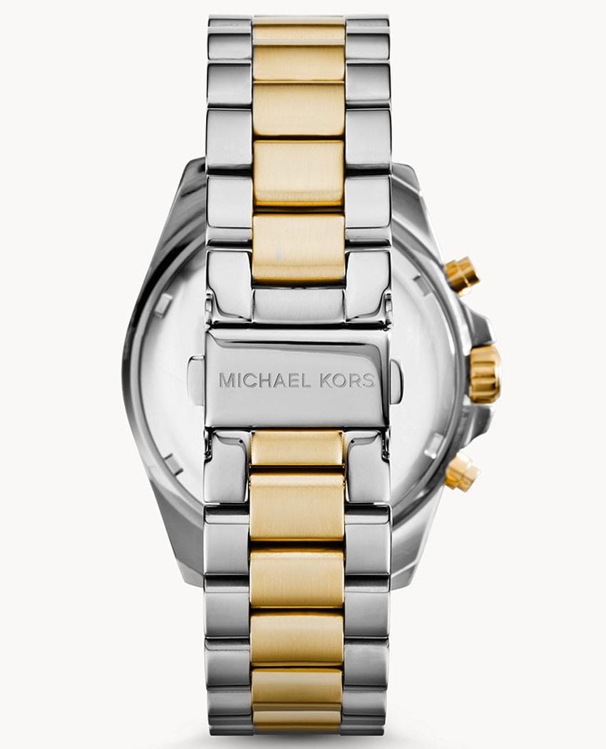 Michael Kors Bradshaw Blue Dial Two Tone Steel Strap Watch for Women - MK5976