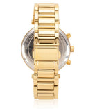 Michael Kors Sawyer White Dial Gold Steel Strap Watch for Women - MK6362