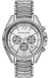 Michael Kors Whitney Chronograph Crystals Silver Dial Silver Steel Strap Watch For Women - MK6728