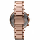 Michael Kors Parker Purple Dial Rose Gold Steel Strap Watch for Women - MK6169