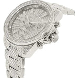 Michael Kors Wren Chronograph Crystals Silver Dial Silver Steel Strap Watch For Women - MK6317