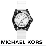 Michael Kors Maritime Analog White Dial White Silicone Strap Watch for Men - MK9159