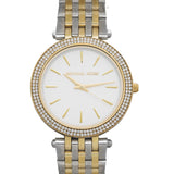 Michael Kors Darci Silver Dial Two Tone Stainless Steel Strap Watch for Women - MK3215