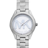 Michael Kors Mini Slim Runway Silver Dial Silver Steel Strap Watch for Women - MK3548