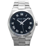 Michael Kors Channing Midnight Blue Dial Silver Steel Strap Watch for Women - MK6113