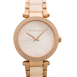 Michael Kors Parker Mother of Pearl Pink Dial Two Tone Steel Strap Watch for Women - MK6402