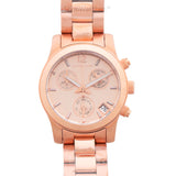 Michael Kors Runway Chronograph Rose Gold Dial Rose Gold Steel Strap Watch for Women - MK5430