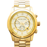 Michael Kors Runway Gold Dial Gold Steel Strap  Watch for Men - MK8077