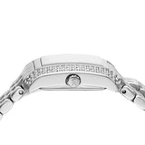 Michael Kors Emery Pave Double Wrap White Dial Silver Steel Strap Watch for Women - MK4834