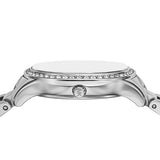 Michael Kors Sage Three-Hand Mother of Pearl White Dial Silver Steel Strap Watch for Women - MK4824