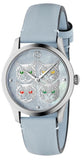 Gucci G Timeless Quartz Mother of Pearl Dial Blue Leather Strap Watch For Women - YA1264124