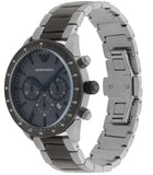 Emporio Armani Chronograph Grey Dial Two Tone Steel Strap Watch For Men - AR11391