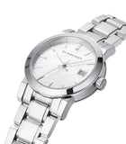 Burberry The City White Dial Silver Steel Strap Watch for Women - BU9100