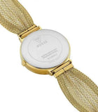 Guess Chiffon Gold Dial Gold Mesh Bracelet Watch For Women - W1083L2