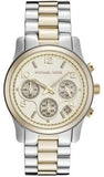 Michael Kors Runway Gold Dial Two Tone Steel Strap Watch for Women - MK5137