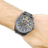 Diesel  Mega Chief Chronograph Grey Dial Grey Steel Strap Watch For Men - DZ4421