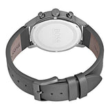 Hugo Boss Architectural Grey Dial Grey Leather Strap Watch for Men - 1513570