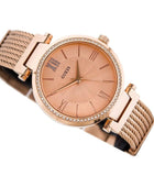 Guess Soho Rose Gold Dial Stainless Steel Watch For Women - W0638L4