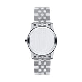 Movado Museum Classic Black Dial Silver Steel Strap Watch For Women - 0606505