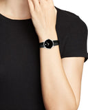 Movado Museum Classic Black Dial Black Leather Strap Watch For Women - 0607015