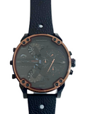 Diesel Mr Daddy 2.0 Chronograph Black Dial Black Steel Strap Watch For Men - DZ7400